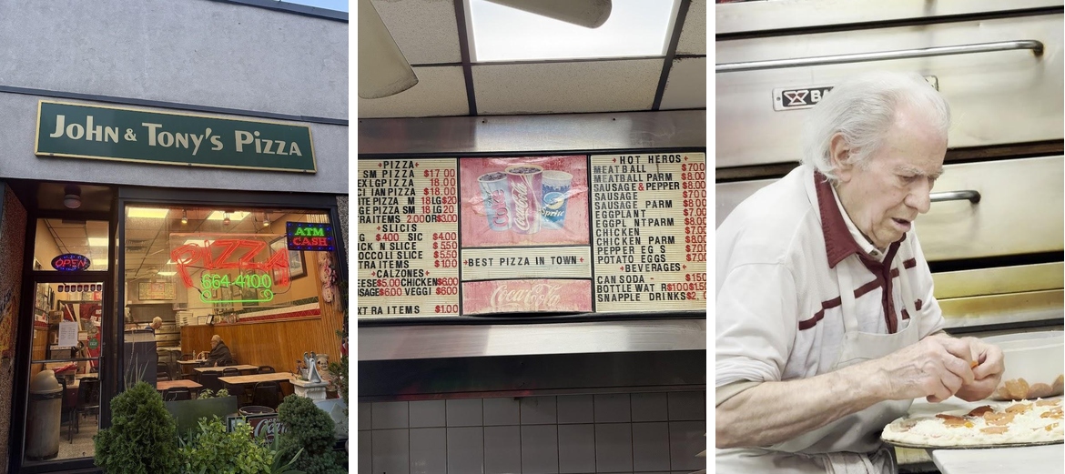 John & Tony's Pizza Menu